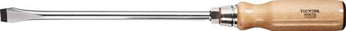 TECWERK Schraubendreher Schneiden-B.14mm Klingen-L.250mm Holzgr.Rundkl.6KT.-Ans.