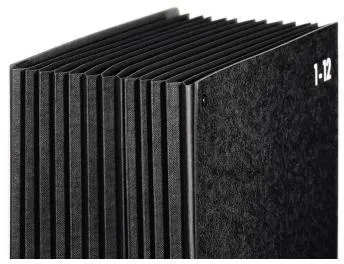PAGNA Pultordner 24121-04 DIN A4 1-12/Jan-Dez 12Fächer Hartpappe sw