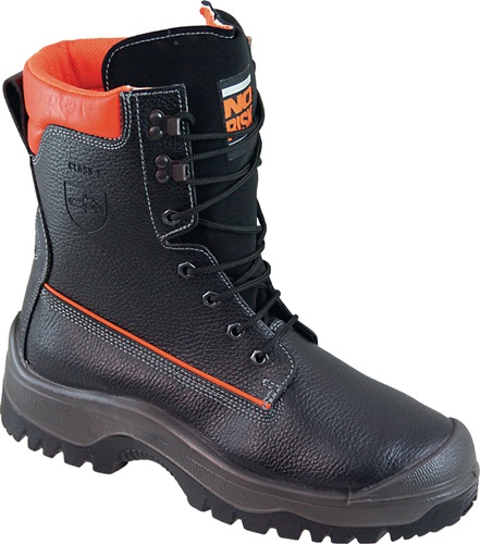 Forstsicherheitsstiefel NoRisk Gr.42 schwarz/orange Leder S3 SRC EN20345/EN17249