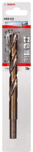 Bosch Metallbohrer HSS-Co DIN338 Arbeits-L.101mm D.12mm L.151mm