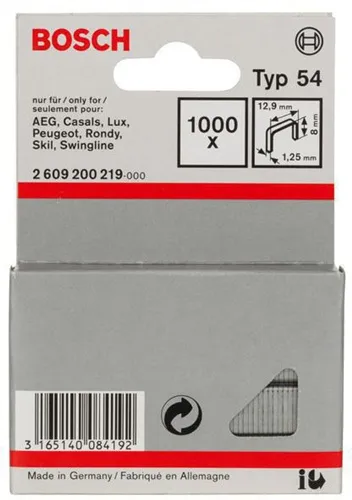 Bosch Flachdrahtklammer Typ 54 BxL 12,9x8mm Dicke 1,25mm 1000 St