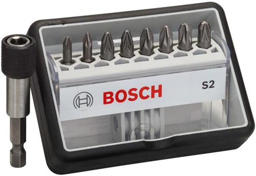 Bosch Schrauberbit-Set Robust Line S Extra-Hart 8+1tlg. L.25mm PZ 1/4Zoll-Außen-6kt