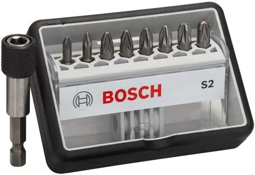 Bosch Schrauberbit-Set Robust Line S Extra-Hart 8+1tlg. L.25mm PZ 1/4Zoll-Außen-6kt