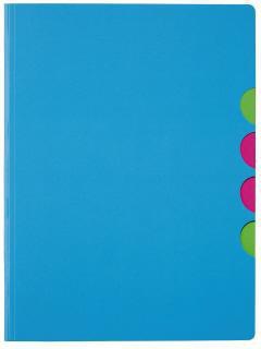 PAGNA Ordnungsmappe Funky School 41803-13 A4 5Fächer PP hellblau