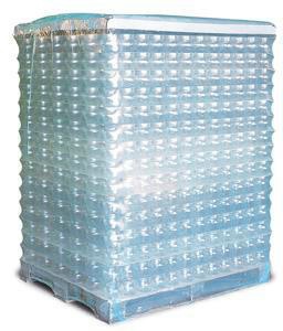 Schrumpfhaube Maße 1250+850x2475mm S.125µ LDPE transparent Seitenfalte TRANSPAK