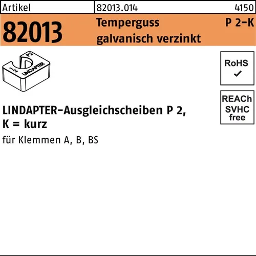 Ausgleichscheibe R 82013 GTW 40 P2 M24/24,0 Temperguss galv.verz. 1St. LINDAPTER