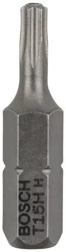 Bosch Schrauberbit Extra-Hart ISO 1173 C6.3 T15H L.25mm 1/4Zoll-Außen-6kt 2er Pack