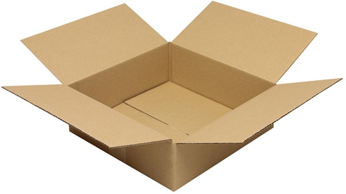 Faltkarton 1-wellig Höhenrillung Maße300x300x100mm Qualität1.20 B braun TRANSPAK