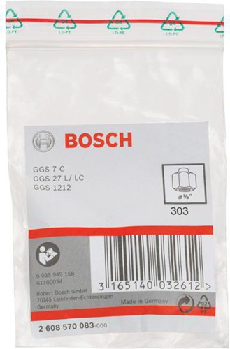 Bosch Spannzange D.1/8Zoll m.Spannmutter f.GGS 7C/GGS 27L/GGS 27LC/GGS 1212 Prof.