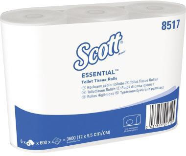 SCOTT Toilettenpapier 8517 2lagig 600Blatt weiß 6 Rl./Pack.