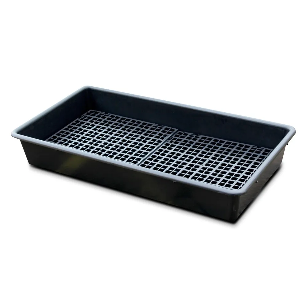 Steinbock® Kleingebindewanne aus PE, inkl. PE-Gitterrost, Auffangvolumen 64,5 l