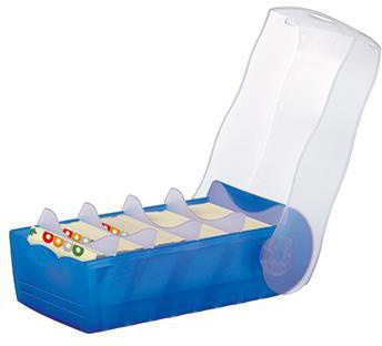 HAN Karteikasten CROCO 998-643 DIN A8 PP blau transluzent