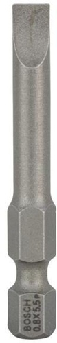 Bosch Schrauberbit Extra-Hart ISO1173 E6.3 S0,8x5,5mm L.49mm 1/4Zoll-Außen-6kt 3erPack