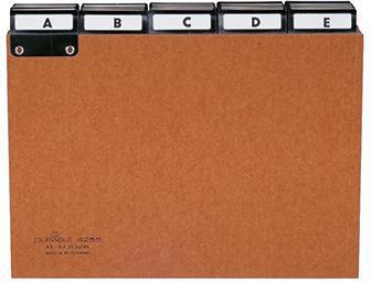 DURABLE Karteiregister 425511 A-Z DIN A5 quer 5/5tlg. Presspan br