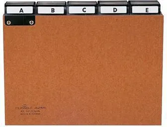 DURABLE Karteiregister 425511 A-Z DIN A5 quer 5/5tlg. Presspan br