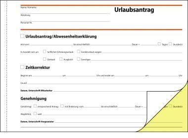 SIGEL Urlaubsantrag SD045 DIN A5 +Durchschlag 2x40Blatt