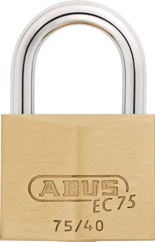 Zylindervorhangschloss 75/40 gl.-7341 Schlosskörper-B.39,5mm MS gl.ABUS