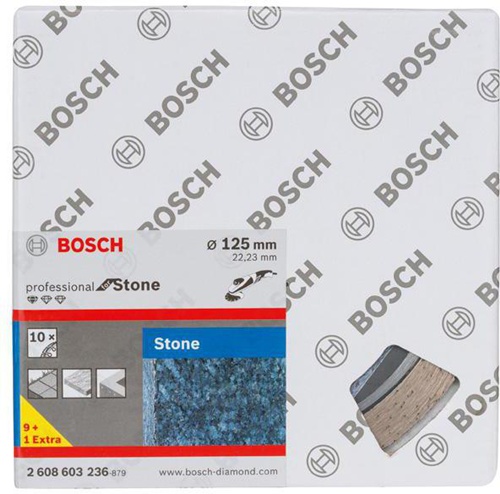 Bosch Diamanttrennscheibe Standard for Stone 10-tlg.D.125mm Segment-H.10mm 10er Pack