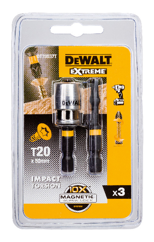 DEWALT DT70537T-QZ Bit-Set 3-tlg. schlagf. T20 50 mm