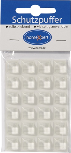 Schutzpuffer Clear 12,6mm Ku.transp.Quadrat selbstkl.