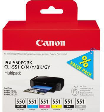 Canon Tintenpatrone 6496B005 PGI550/CLI551 6 St./Pack.