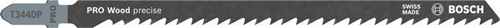 Bosch Stichsägeblatt PRO Wood precise T344DP L.152mm HCS Zahnteilung 4mm 25 St
