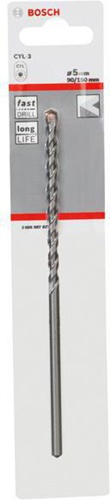 Bosch Betonbohrer Silver Percussion CYL-3 D.5mm Arbeits-L.90mm L.150mm Schaft-D.4,5mm