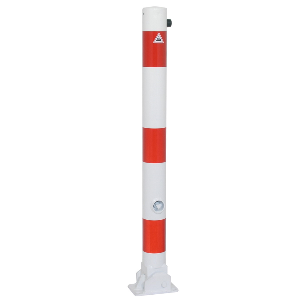 Absperrpfosten Stahlrohr Ø 76 x 2,6 mm umlegbar mit Dreikantverschluss