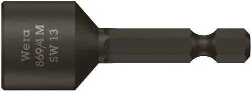 Steckschlüsseleinsatz 869/4M m.6-KT.-Antr.SW 13mm L.50mm m.Magnet WERA