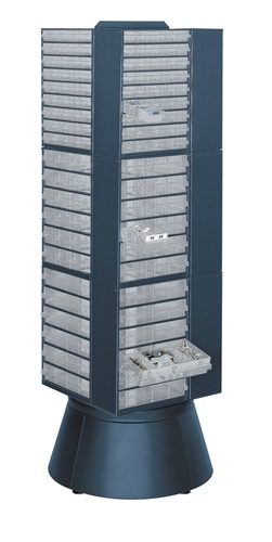 Drehturm B680xT680xH1600mm f.Stahlmagazine Ser.900 (leer) blau RAACO