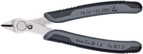 Elektronik-Seitenschneider Super-Knips® L.125mm Form 0 Facette nein pol.KNIPEX
