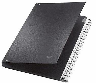 Leitz Pultordner 59310095 DIN A4 1-31 32Fächer Graupappe schwarz