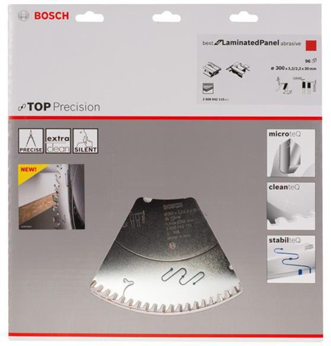 Bosch Kreissägeblatt Best for Laminated Panel Abrasive D.300mm Bohrung 30mm 96Z HLTCG