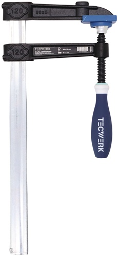 Temperguss-Schraubzwinge Spann-W.500mm A.120mm 3K-Griff 35x11mm TECWERK