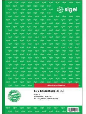 SIGEL Kassenbuch SD056 DIN A4 selbstdurchschreibend 40Blatt