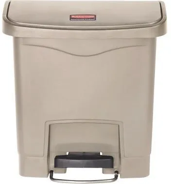 Rubbermaid Tretabfalleimer Slim Jim 1883455 Kunststoff 15l beige