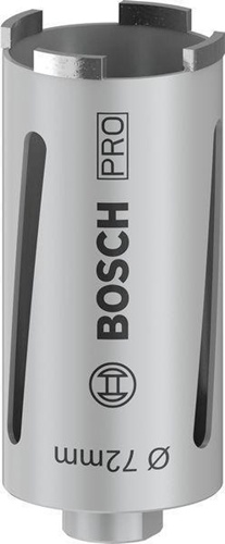 Bosch Diamanttrockenbohrkrone PRO Arbeits-L.72mm D.150 G 1/2Zoll 4 Seg.