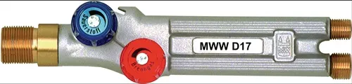 Griffstück Druckguss-Messing W 21,4x20 Gg 17mm MWW