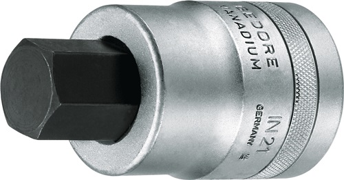 Steckschlüsseleinsatz IN 21 1 Zoll Innen-6-kant SW 19mm L.90mm GEDORE