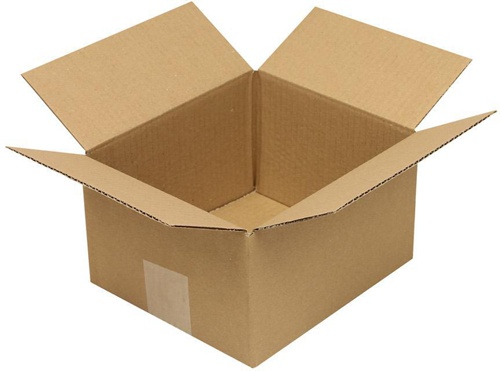 Faltkarton 1-wellig Höhenrillung Maße 200x200x80mm Qualität1.20 B braun TRANSPAK