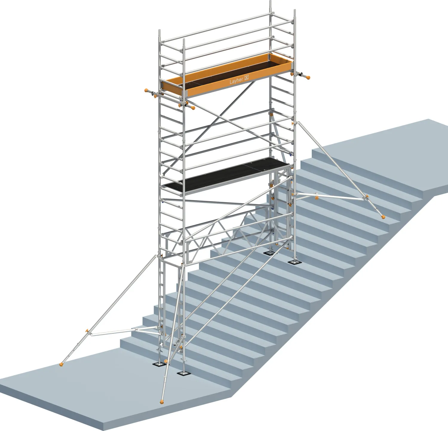 Layher Fahrgerüst Uni Standard P2 mit Treppen-Kit Typ: 1601195