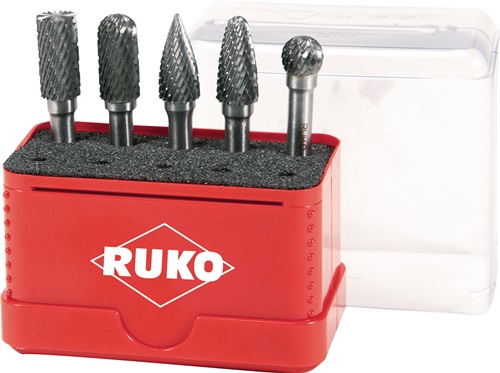Frässtiftsatz Schaft-D.6mm 5tlg.HM ZYA-ST/WRC/SPG/RBF/KUD RUKO