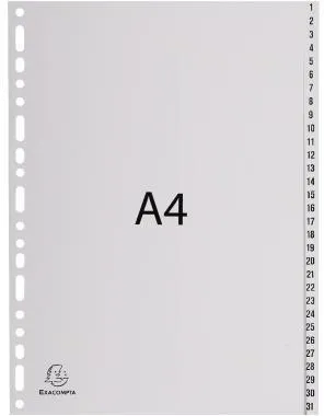 Exacompta Register 1931E A4 PP 1-31 grau