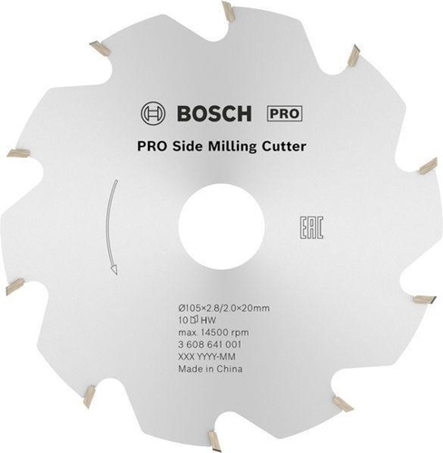 Bosch Scheibenfräser D.105mm Bohrungs-D.20mm B.2,8mm Zähne 10 f.GUF 4-22A Prof./PSF22A