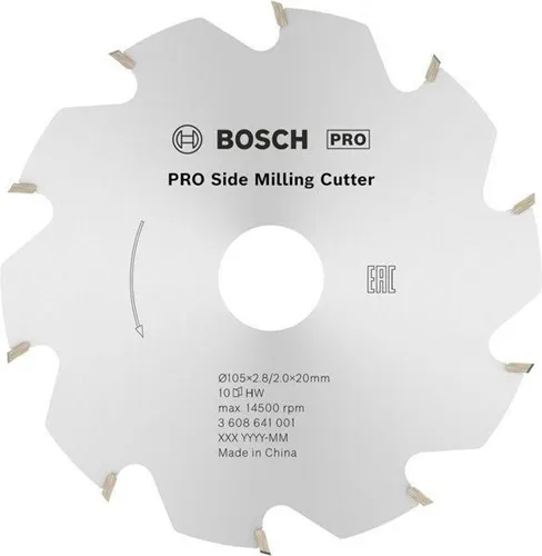 Bosch Scheibenfräser D.105mm Bohrungs-D.20mm B.2,8mm Zähne 10 f.GUF 4-22A Prof./PSF22A