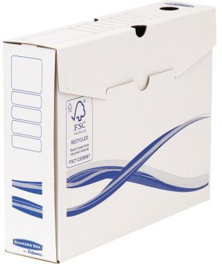 Bankers Box Archivschachtel Basic 4460102 A4+ 80mm ws/bl 25 St./Pack.