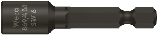 Steckschlüsseleinsatz 869/4M m.6-KT.-Antr.SW 6mm L.50mm m.Magnet WERA