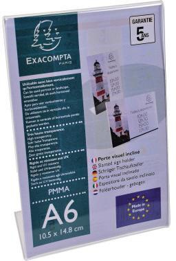 Exacompta Prospekthalter 86058D PMMA A6