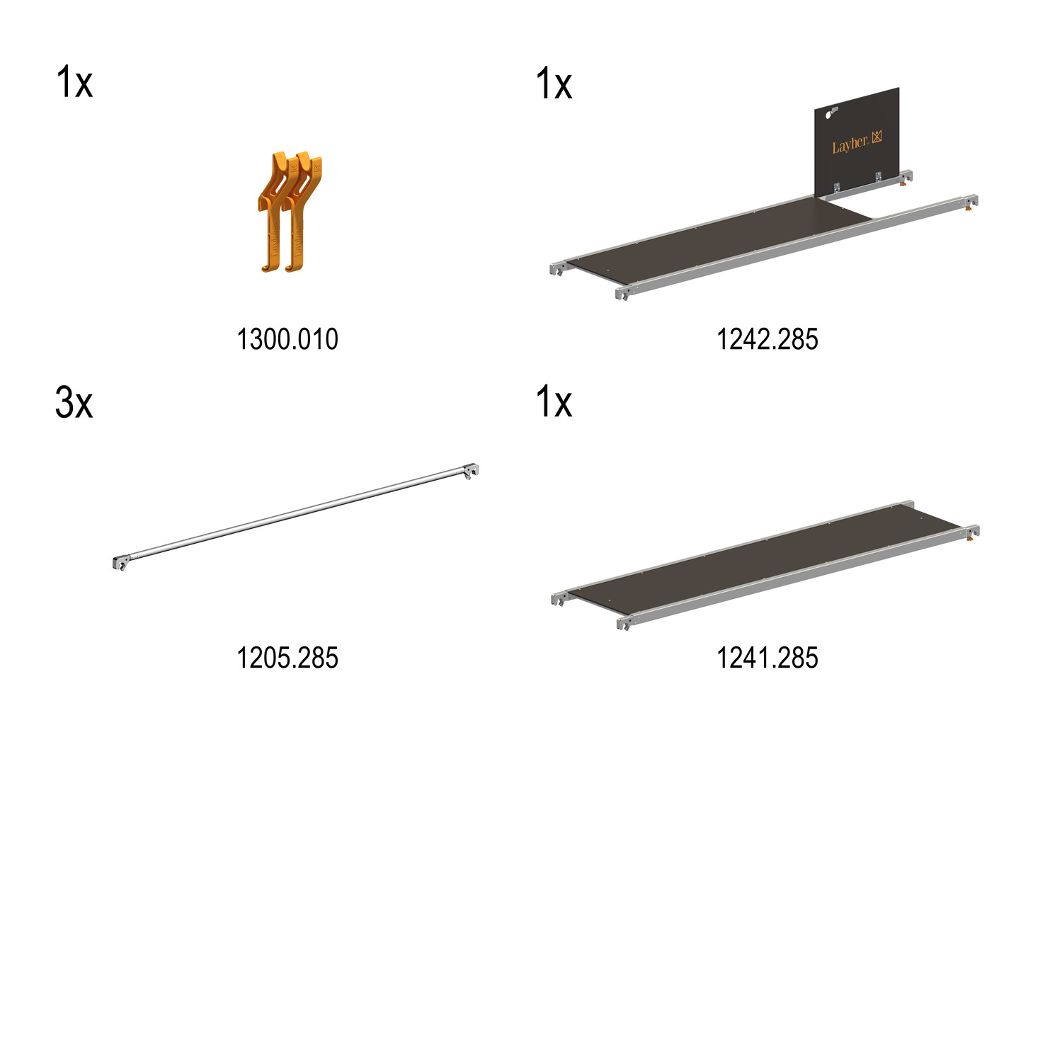 Layher Fahrgerüst Nachrüst-Set 1104 auf 1401104 Typ: 1400003