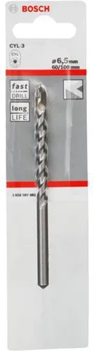 Bosch Betonbohrer Silver Percussion CYL-3 D.6,5mm Arbeits-L.60mm L.100mm